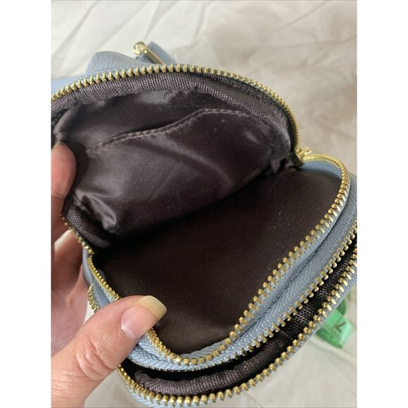 INICAT Un Jour De Chance Crossbody Sling Small Blue Purse Vegan Leather Bag - Picture 6 of 7